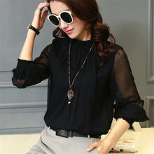 2017 Fashion Spring Autumn Chiffon Blouse New Korean Casual Ruffle Collar Shirt Long Sleeve Women Shirts Tops Plus Size Blusas