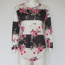 Fashion Casual Long Sleeve Printed Floral Flower T Shirt Women Top Tees Summer Autumn 2017 T-Shirt Femme Ladies Tshirt Clothes